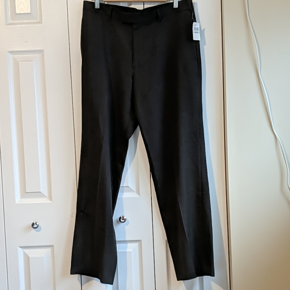 Van Heusen Straight Fit Flat Front Brown 34/32